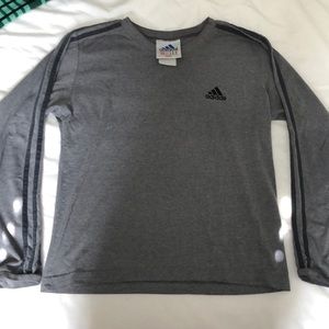 vintage Addidas long sleeve shirt. size Medium. light and dark grey